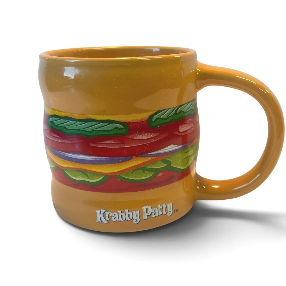 Viacom Krabby Patty Mug Orange SpongeBob SquarePants Ceramic Frankford